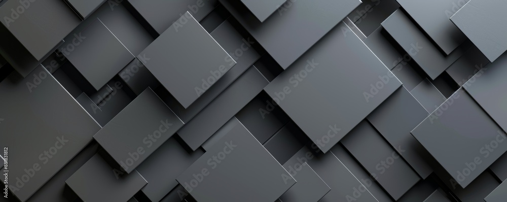 Poster elegant, modern abstract background with a dynamic pattern of grey squares in 3d, perfect for busine