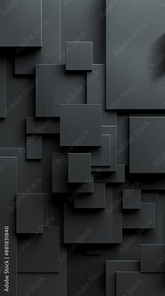 Poster dark geometric shapes are creating an abstract background with a modern and minimalist feel, ideal f