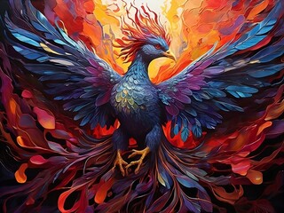 Obraz premium abstract colorful background with birds