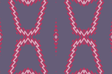 Ikat ethnic seamless pattern design. Abstract geometric Aztec fabric carpet mandala ornaments textile decorations wallpaper. Tribal boho native