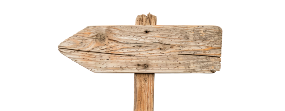 different a piece of wood empty sign on transparent background