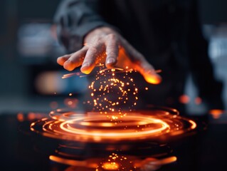 Professional expertise, holographic skill demonstration, futuristic career development