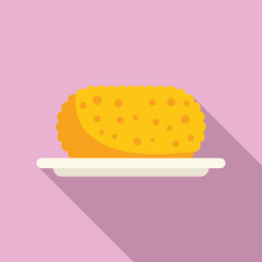 Chicken kiev cutlet served on a plate, breaded with breadcrumbs