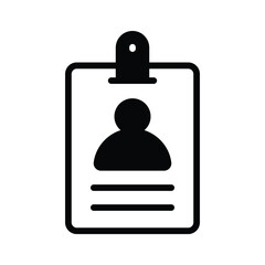 Employee id card vector design, entry pass icon in modern style