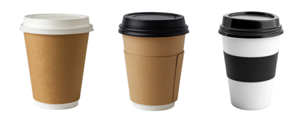 Set of Recyclable Double Wall Kraft Coffee cup mug