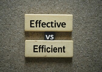 Effective vs Efficient - two options - difference between effectiveness and efficiency. Performance of activities and realizations. Question of productivity and functionality
