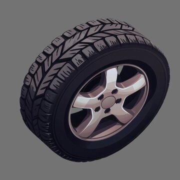 recommend clip art: illustration Spare tire wheel isolated cut out transparent background