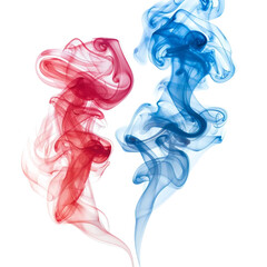 Fototapeta premium Vibrant Colorful Smoke Isolated on Transparent Background