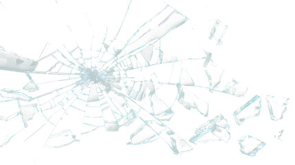 Fototapeta premium Broken glass on black background