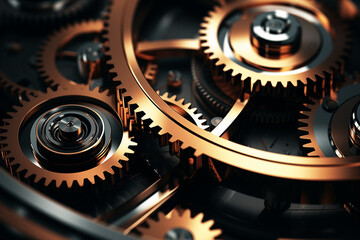 Abstract gear wheel mechanism background, machine and engineering tool equipment technology