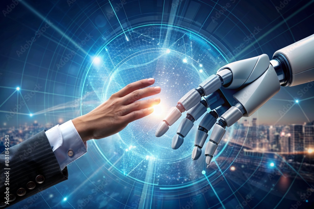 Poster new technology trends in 2024 concept. initiative innovation and technology. digital and technology 