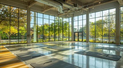 Fitness Studio: Achieve your fitness goals with our dynamic yoga, pilates, spinning, and HIIT programs, fostering health and well-being through personalized training.
