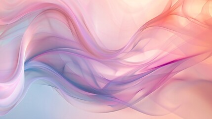 Obraz premium Ultra-clear photograph of a pastel wave background featuring soft, flowing lines in an abstract design, evoking fashion and beauty