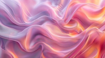 Fototapeta premium High-definition image of soft, pastel waves forming an abstract pattern with wavy lines, ideal for fashion and beauty inspiration