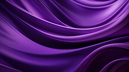 Fototapeta premium Flowing purple waves create a luxurious and dynamic abstract background