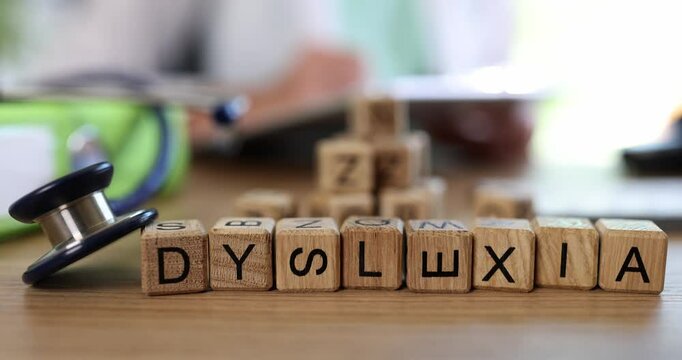 Dyslexia causes closeup diagnosis and treatment symptoms. Selective impairment of ability to master skills of reading and writing