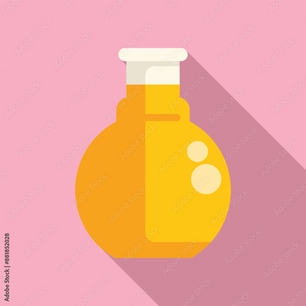 Poster round bottom flask containing a bubbling yellow liquid is an essential part of many science experime