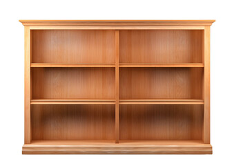 Wooden bookshelf with multiple compartments, ideal for organizing books and decor, with a natural wood finish and elegant design.