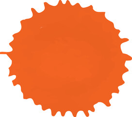 Bright Orange Ink spot. Juicy Orange Ink  for Holi festival of colors