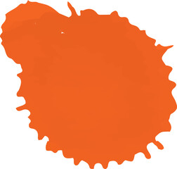 Bright Orange Ink spot. Juicy Orange Ink  for Holi festival of colors