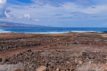 El Confital beach on the edge of Las Palmas