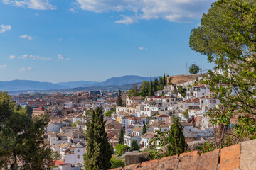 Old town and the roofs of Granada