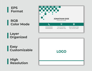 Double sided business card, modern personal car, corporate office card, minimal name card, creative business card, layout, set