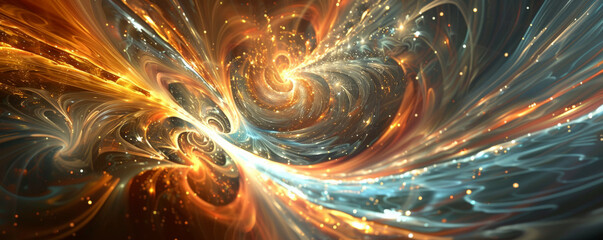 An abstract energetic background showcasing swirling vortexes of light and dynamic patterns, creating a sense of motion and excitement.