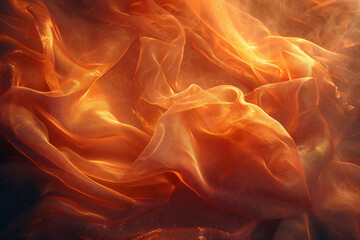 Obraz premium Fluid fractal fire swirls in vibrant hues, a dynamic energy-filled backdrop