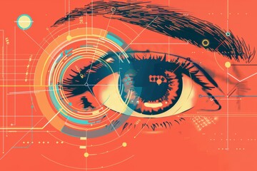 AI-assisted eyesight check, modern technology enhancing vision tests in a clinical setting.