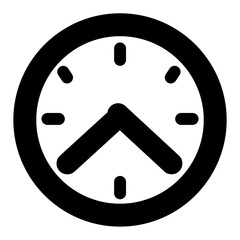 wall clock icon vector, black color with for your company logo and web design, black and white color and transparent