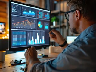 Analytics datadriven insights, metrics KPIs, big data visualization