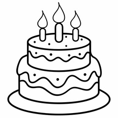 illustration of a birthday cake