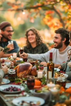 celebrating Thanksgiving Day together