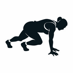 burpees silhouette vector