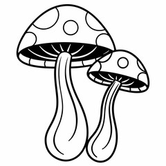 illustration of mushrooms vector design 