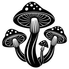 mushrooms on a white background vector design
