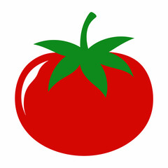 red tomato illustration vector design art on a white background 