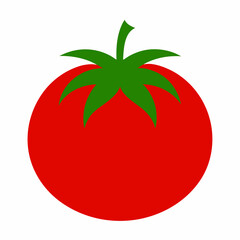 red tomato illustration vector design art on a white background 