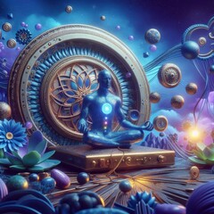 Fototapeta premium Chakra Meditation and Spiritual Healing Energy 