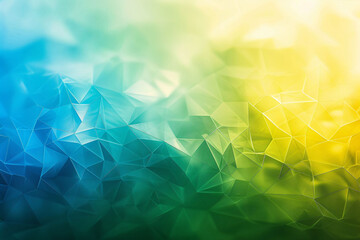 Obraz premium Geometrical shades, soft gradient background, blue, green and yellow