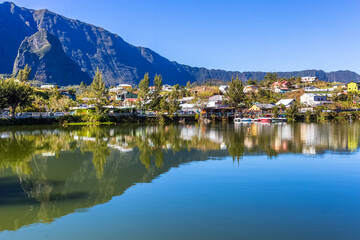 Mare &agrave; Joncs, cirque de Cilaos, &icirc;le de la R&eacute;union 