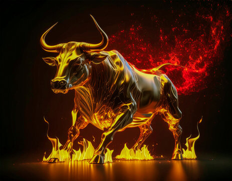 toro de lidia con los colores de la bandera de Espa&ntilde;a