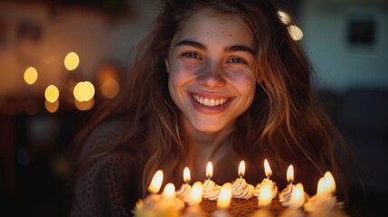 A warm and affectionate hug between friends, celebrating a birthday with joy