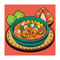 A Delicious Mexican Food Vector Illustration