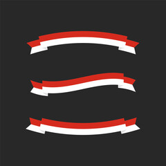 Indonesia flag ribbon