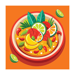 A Delicious Mexican Food Vector Illustration