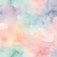 Fototapeta premium Beautiful Soft Watercolor Paper Background in Pastel Colors Clipart 
