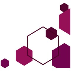 Hexagon Corner. Hexagonal Corner Shape For Background Presentation. Geometric Shape. Isolated Vector.Geometric abstract background with hexagon molecule, technology background, science style, Medical 