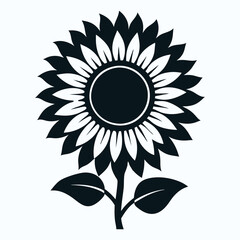 vector design sunflower silhouette, detailed and elegant floral illustrations
